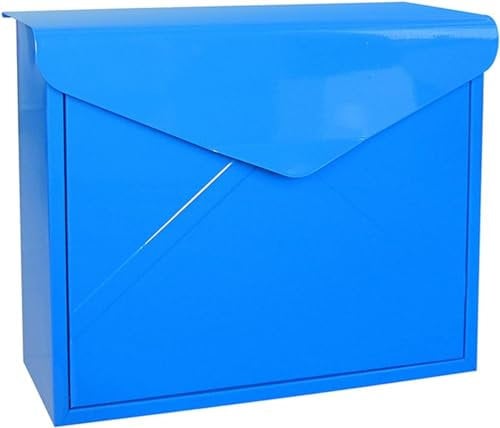 NEZIH Wandmontierter Briefkasten, abschließbarer Sicherheitsbriefkasten mit hoher Kapazität, umschlagförmiger Briefkasten aus Eisen im Industriestil, 38 x 12,5 x 29 cm