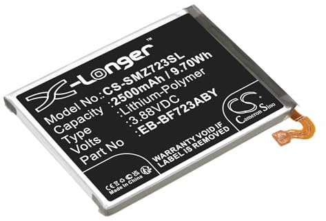 TECHTEK Batterie 2500mAh Compatible avec [Samsung] Galaxy Z Flip 4, Galaxy Z Flip 4 5G UW, SCG17, SM-F7210, SM-F721A, SM-F721B, SM-F721C, SM-F721D, SM-F721J, SM-F721N, SM-F721U, SM-F721U1, SM-F721W