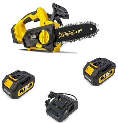 Garland Motosierra a Batería Bulk Keeper 20V 108-V23 - Incluye 2 Baterías 2Ah y Cargador doble