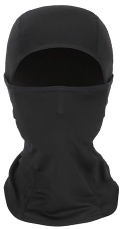 SHSHbuy Sturmhauben,Camo Gesichtsmaske Gesichtshaube,Skimaske Motorradmaske Hals Gaiter UV-Schutz Balaclavas für Herren Damen Motorrad Radfahren Sport(Black)