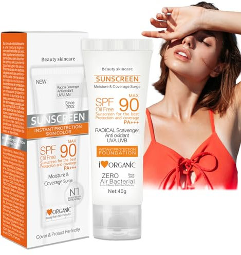 Protector Solar,Protector Solar Facial,Protector Solar Oil Free-Spf 90 Crema Solar Corporal,Ligero, Todo tipo de pieles, Protector Solar Corporal con ProteccióN,AbsorcióN RáPida, Calma la Piel,40g