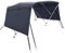vidaXL 3 Bow Bimini Top mit Seitenteilen, Bootsverdeck mit Aluminiumrahmen, Sonnenverdeck Boot Sonnensegel, Blau 600D Polyester Aluminium