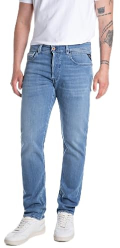 Replay Herren Jeans Grover Stretch, Medium Blue 009 (Blau), 34W/32L