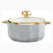 Yiustldd Sopera de porcelana para servir, sopera redonda con tapa de vidrio, tazón de sopa de cerámica con asa para decoración de restaurante, hogar, cocina, apto para microondas y lavavajillas,Gris