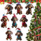 8 Stück Dackel Weihnachtsbaumschmuck, Acryl Dackel Weihnachtsdeko, Weihnachtsbaumschmuck, Dackel Weihnachtsbaum Ornament, für Auto Ornament Geschenke und Home Decorations