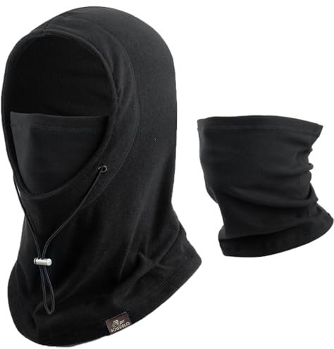 JOGVELO Winter Sturmhaube für Herren und Damen,Winddicht Thermo Balaclava Gesichtsmaske Skimaske für Outdoor Sports Radfahren, Skifahren, Motorrad, Fahrrad, Schwarz