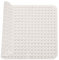 Tapis De Douche, 48 x 48 cm Tapis de Douche, PVC Shower Mat Non Slip, Tapis de Douche Carré Lavable en Machine avec Ventouse, pour Baignoire et Zones Humides, Blanc