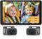 Cámara de coche para bebés para 2 niños - Pantalla dividida de 17,8 cm, cámaras duales HD 1080p, visión nocturna, rotación de 360°, cámara trasera fácil de instalar para mayor seguridad y conveniencia