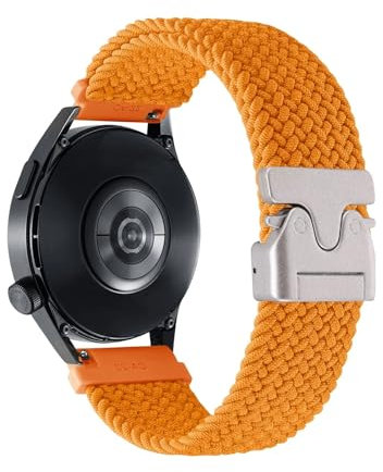 XMKT Cinturino in nylon intrecciato da 22mm 20mm per HUAWEI WATCH GT 5 4 Pro 46mm Band GT 3 42mm Samsung Galaxy Watch 7 6 5 4 40mm 44mm Cinturini per bracciale(Orange,22MM)