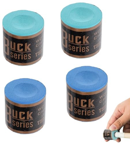 MisFun 4 Stück Billard Kreide Snooker Chalk Billardkreide Pool Kreide Pool Queue Würfel Calciumcarbonat rutschfeste Billard Pool Queue TIPP Kreide Snooker Kreide für Bars Home Turniere Spiele