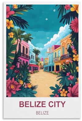 1000 Piece Jigsaws，Belize City Belize Home Decor Birthday Party Gift Toy for Men Women Elders Seniors 52x70cm
