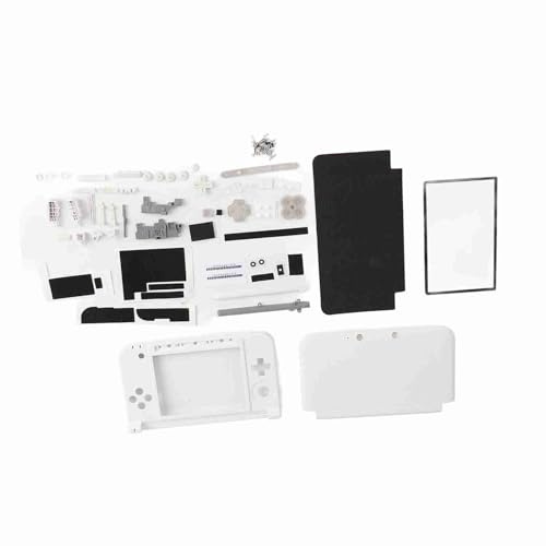 ZASCHMOY Kit de Réparation Complet pour Nintendo 3DS L – Coque Noire Durable, Outils Précis & Pièces de Rechange Haute Qualité (Blanc)