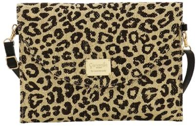 Camomilla Milano Borsa a Tracolla Mare Donna, Borsa Spiaggia, Fibre Naturali, Collezione Lurex, Colore Nero