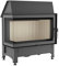 KRATKI Kamineinsatz ZIBI Links 11kW - Kaminkassette - Holzkamin - 2.BImSchV 15a B-Vg - Lufteinlass 125mm - Cremefarbe Kaminverkleidung - Hersteller KRATKI