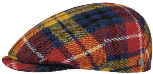 LIERYS Capri Colour Harris Tweed Flatcap - Kariertes Winterdesign - Wollcap Für Herren - Schirmmütze aus Wollmischung - Made in Italy - Herbst/Winter bunt 57 cm