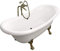 freistehende Badewanne aus ACRYL 190x77x71 cm weiss Design AMELIA MESSING