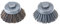 VIGAR Set of 2 Replacement Nylon Fibres and Horse Hair for Washing Up Brush, Acrylonitrile Butadiene Styrene (ABS), Gray