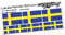 8er Set Länderaufkleber Fahne Länderfahne Flagge Wetterfest RC Car Auto Motorrad Sticker Fahrrad Aufkleber Modellbau R028 (Sweden)