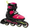 Rollerblade MICROBLADE, Mädchen Inline Skates, Inliner für Anfänger & fortgeschrittene Kinder, Pink/Hellgrün, Gr. 33-36.5