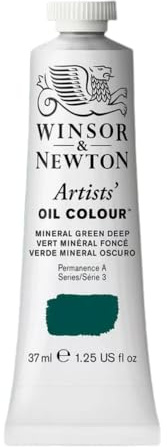 Winsor & Newton Artists' Oil Paint, 37ml Tube, Mineral Green Deep