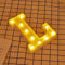 JANDEI - Lettere LED, Numeri Luminosi, Figura a Cuore, 22cm, con Luce Calda per Decorazione e Atmosfera, Luci Notturne Scrivania, Compleanni, Matrimoni, Vetrine. Funzionano con batterie AA (L)