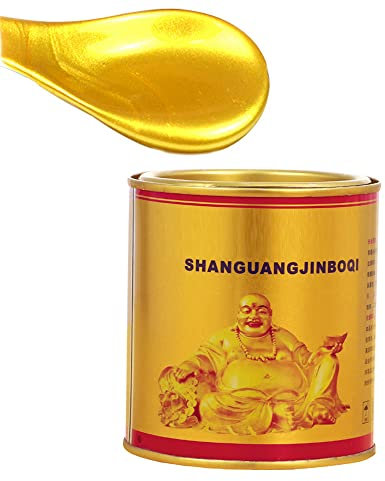 100g Water-Based Glitter Bronzing Paint,Metal Lacquer,Wood Paint,Super Bright Gold Foil Paint,Can Be Applied On Any Surface (Waterbased Gold Foil)