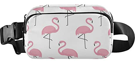 Flamingo Gürteltasche für Damen und Herren, wasserdicht, Bauchtasche mit verstellbarer Schulter, reißfest, modische Gürteltaschen zum Wandern, multi