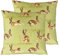 Evans Lichfield Country Running Kissen mit Hasenmotiv, Polyester, gefüllt, 43 x 43 cm, Salbei, 2 Stück