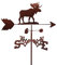 ANCNA-U Wetterfahne in Tier-Elchform, Wind-Richtungsanzeige, Wetterfahne, Messwerkzeuge mit Rostschutzbeschichtung, korrosionsbeständig, für Garten, Terrasse, Hof, Ornament, Dekoration