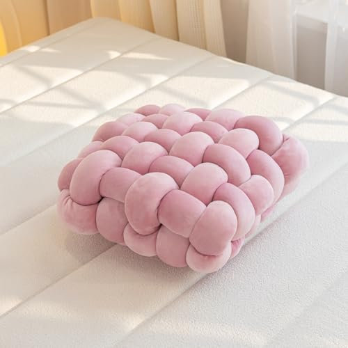 VanderHOME Coussins décoratifs,Chaise de Bureau, Canapé, Voiture, Chaise, Coussin en Peluche Chaud et Confortable M-Rose Clair