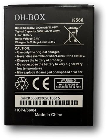 OH-BOX® Batteria compatibile con Wiko K560 Y61