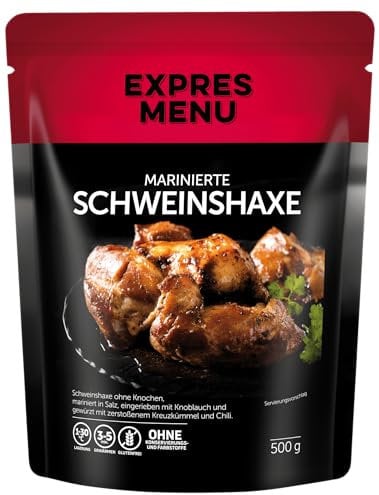 EXPRES MENU Marinierte Schweinshaxe | mit Salz, Knoblauch, Kreuzkümmel und Chili | Fertiggericht | 3 Portionen