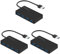 iSOUL USB Hub 3.0 4-Port Ultra-Slim USB A Hub 0.6ft Multiport Extended Data Cable, USB Splitter for PC, MacBook, PS4, PS5, Xbox, Playstation, Mac, Laptop, iMac [USB Adapter, USB Extender] (Pack of 3)