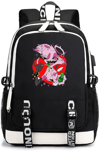 LKY STAR Hazbin Hotel Daypacks Charlie Morningstar Vaggie Cosplay Rucksack,Mädchen Jungen Schultasche Backpack