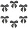 PATIKIL Bow Rhinestone Patches, 6 Pcs Bow Shape Sew/Iron on Applique Patches Rhinestone Applique Glitter Crystal Patches for Shoes Clothes Pants Bags Hats Shirts DIY Crafts, Black