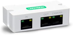 LINOVISION Mini estensore POE a 2 porte, estende l'alimentazione via Ethernet fino a 300 m con cavo Cat5/6, splitter POE a 2 dispositivi POE