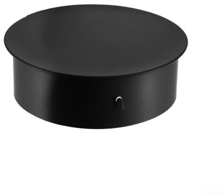 HpLive Schwarz Ofenrohr Blindkappe，kaminlochdeckel，Schornstein Loch Abdeckung Ofen Rohr Abdeckung Schornstein Abdeckung Edelstahl，Ø50-200MM (110mm)