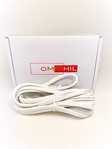 OMNIHIL [UL Listed] White 10 Feet Long AC Power Cord Compatible with Vizio E43U-D2 E48-C2 E280-B1 E40-D0 E32-D1 Power Cord