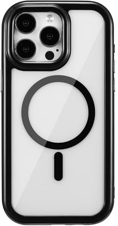 ZTOFERA Magnetic Case for iPhone 14 Pro Max,Compatible with Magsafe,Anti-Yellowing Clear Hard PC Back,Simple Design for Women Men Anti-Drop Protective Phone Cover for iPhone 14 Pro Max-Black
