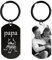 HOBULL Vatertagsgeschenk für Papa Schlüsselanhänger Personalisiert, Geschenk für Papa, Fauststoß-Design Schlüsselanhänger Foto mit Namen, Vater Geburtstagsgeschenk Personalisierte von Tochter Soh