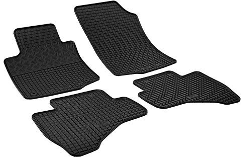 Gummi Fußmatten passend für Citroen C1/Peugeot 107 ab 2005-3/2014/Toyota Aygo ab 2005-6/2014 AZUGA AZ10090508 Gummimatten Automatten