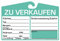 25x KFZ-Verkaufsschild zur Befestigung am Innenspiegel (grün, analoge Anzeige)