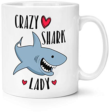 Crazy Shark Lady 10oz Mug Cup
