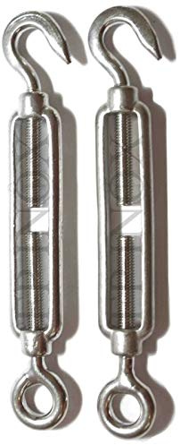 Tendeur ( Ridoir ) inox 316 - A4 Oeil/Crochet 110mm ( Lot de 2 )
