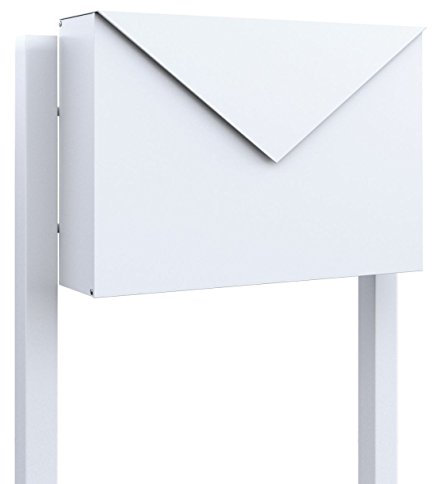 Standbriefkasten, Design Briefkasten Letter Weiß - Bravios