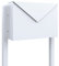 Standbriefkasten, Design Briefkasten Letter Weiß - Bravios