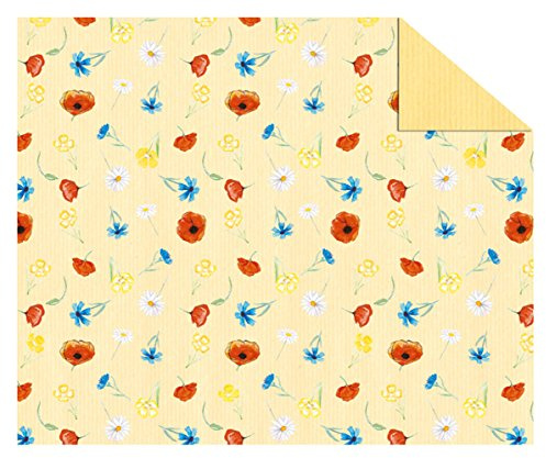 Ursus 11554602 - Fotokarton, Wiesenblume, DIN A4, 300 g/qm, 10 Blatt, beidseitig bedruckt, Vorder- und Rückseite in verschiedenen Motiven, aus Frischzellulose, Motiv 2, ideal für kreatives Basteln