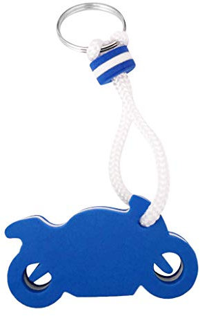 SM SunniMix EVA Flottant Moto Forme Porte-clés Marine Yacht Flotteur Porte-clés Porte-clés, Bleu, 6 x 2.7 cm