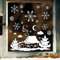 Wandtattoo Loft Fensterbilder Weihnachten mit Haus & Schneeflocken – Wiederverwendbar – 20 x 40 cm Bogen, 18 Sticker – Weihnachstdeko Fenster Kinderzimmer, Weihnachtsbilder Fenster, Fensterbild Winter