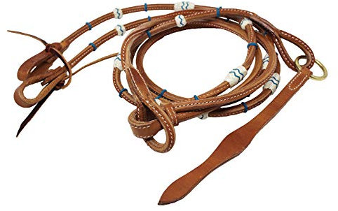CHALLENGER Amish USA Horse Western Tack Leather Rawhide Romal Zügel 66RT36TL